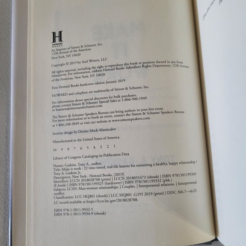 Make It Work: 22 Time-Tested, Real-Life Lessons by Tony Gaskins - Picture 3 of 4